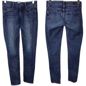 Paige skyline ankle peg distressed blue jeans size 23